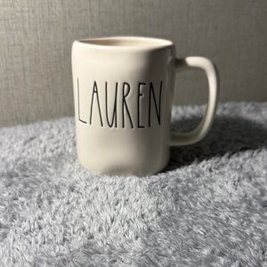 Rae Dunn mug with name on it